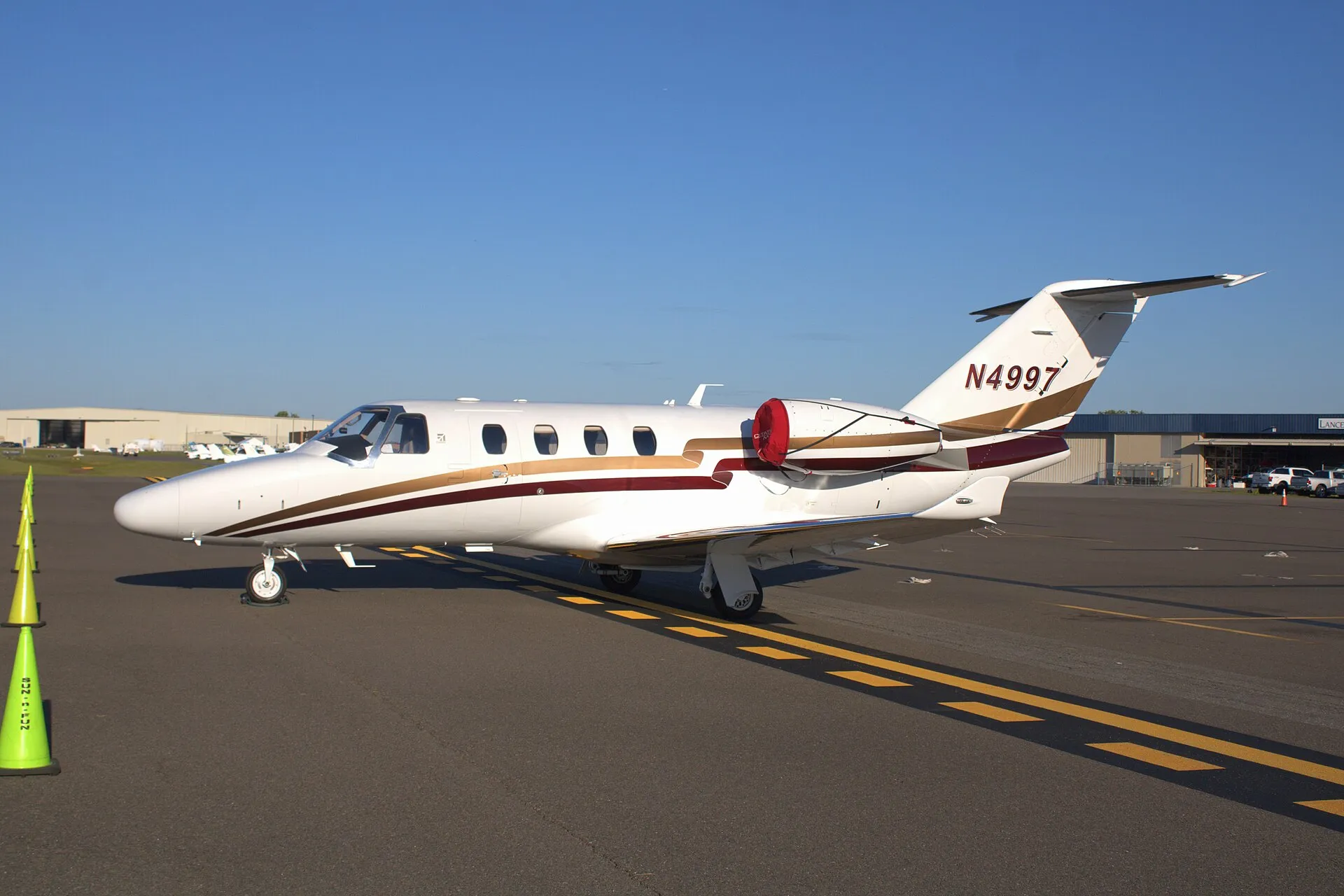A Citation M2 Gen2 in service, photographed from the side